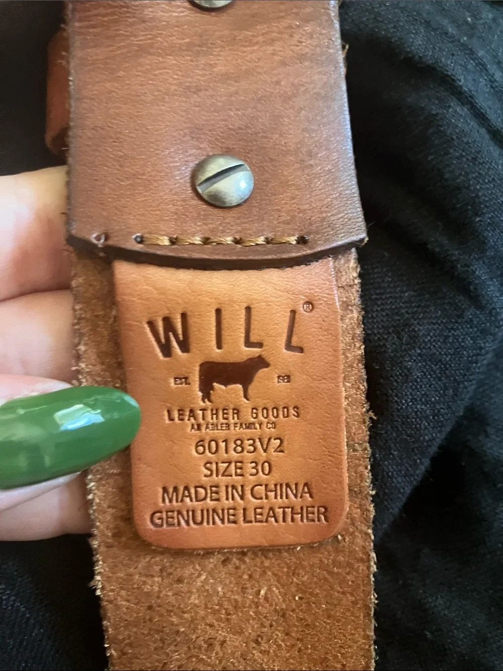 Will leather goods leather belt